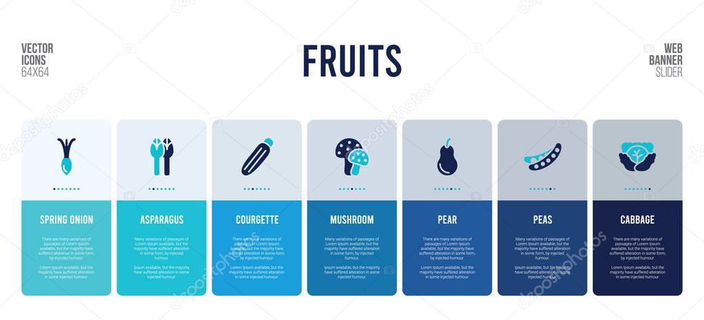 Web banner design with fruits concept elements.