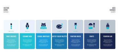 Sanat konsepti öğeleri içeren web pankartı tasarımı.
