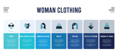 Kadın giyim konsepti öğeleriyle web pankartı tasarımı.