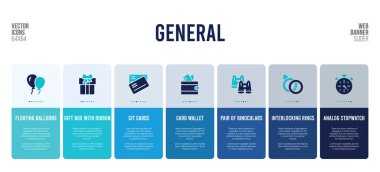 Genel konsept elementli web pankartı tasarımı.