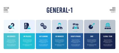Genel-1 kavram ögelerine sahip web pankartı tasarımı.