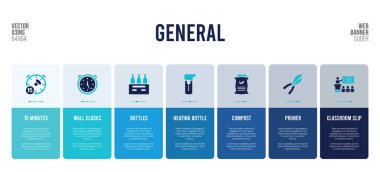 Genel konsept elementli web pankartı tasarımı.