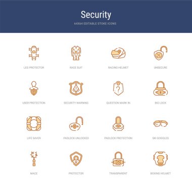 Boks kaskı gibi 16 vektör vuruşu simgesi, şeffaf