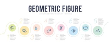 Geometrik figür konsept bilgi tasarım şablonu. d dahil