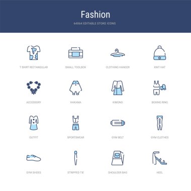 Topuk, omuz çantası, şerit gibi 16 vektör vuruşu simgesi