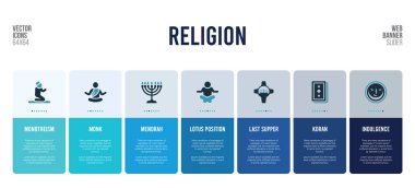 web banner design with religion concept elements. clipart