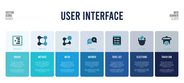 Conception de bannière web avec des éléments de concept d'interface utilisateur . — Image vectorielle