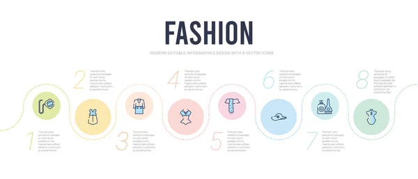 Modelo de design infográfico conceito de moda. Cheongsam incluído , —  Vetores de Stock