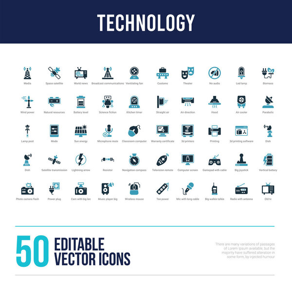 50 иконок, наполненных технологией
