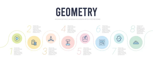 Geometrie concept infographic design template. Opgenomen maatregel, — Stockvector