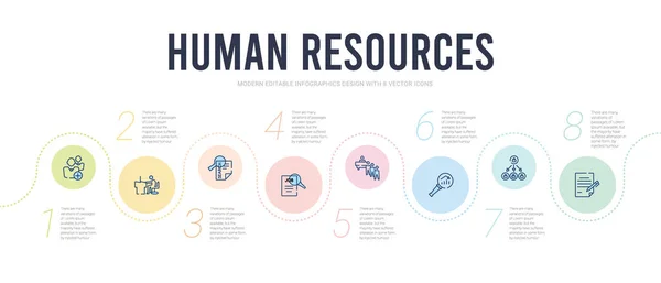 Human resources concept infographic design template. Inbegrepen in — Stockvector