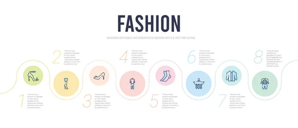 Modelo de design infográfico conceito de moda. pijama incluído, j —  Vetores de Stock