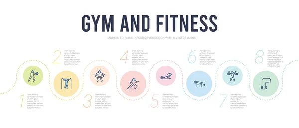 Szablon infograficzny do projektowania siłowni i fitness. w tym sk — Wektor stockowy