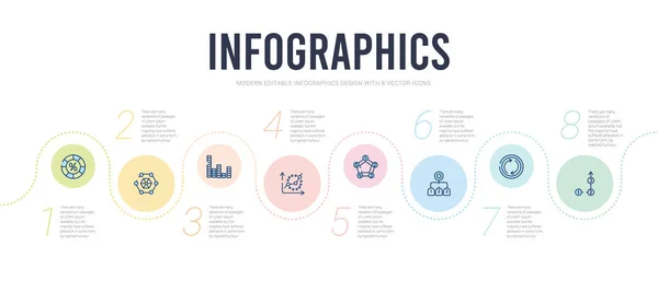 インフォグラフィックコンセプトインフォグラフィックデザインテンプレート。含まれる数 — ストックベクタ