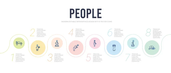 Pessoas conceito infográfico modelo de design. incluído sujud, julho — Vetor de Stock