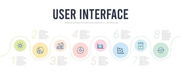 Plantilla de diseño infográfico de concepto de interfaz de usuario. incluido dat — Vector de stock