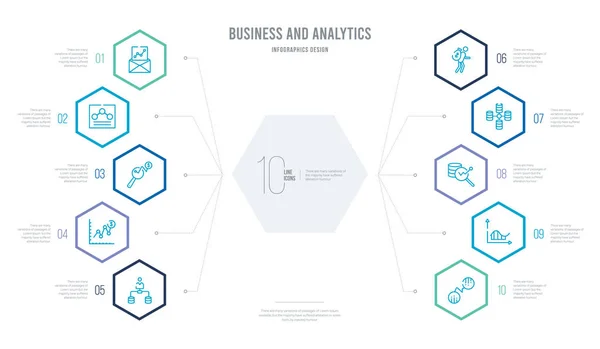 Бизнес и аналитика концепции бизнес-инфографический дизайн с — стоковый вектор