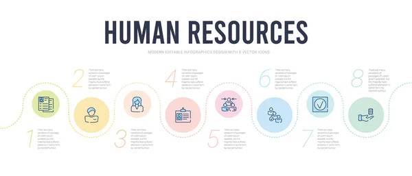 Human resources concept infographic design template. Inbegrepen sa — Stockvector