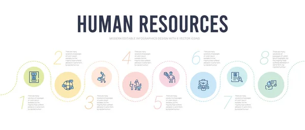 Human resources concept infographic design template. inbegrepen gr. — Stockvector