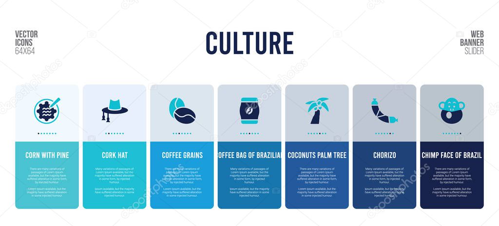 Web banner design with culture concept elements.