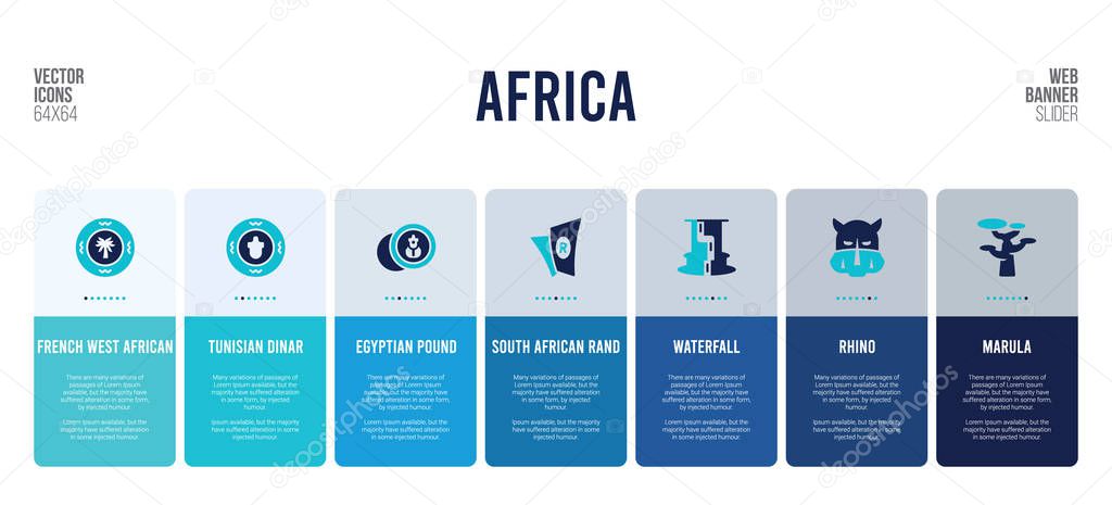 web banner design with africa concept elements.
