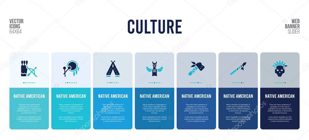 Web banner design with culture concept elements.