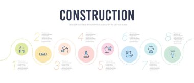 İnşaat konsepti bilgi tasarım şablonu. scrat içerir