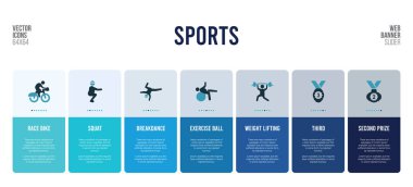 Spor kavramı öğeleri içeren web pankartı tasarımı.