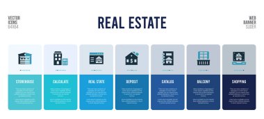 Emlak konsepti elementli web pankartı tasarımı.
