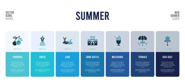 Yaz konsepti unsurlu web pankartı tasarımı.