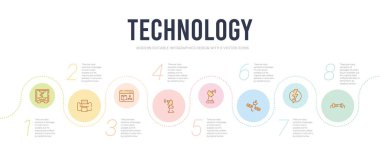 Teknoloji konsepti bilgi tasarım şablonu. rezistanslar