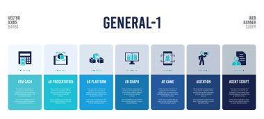 Genel-1 kavram ögelerine sahip web pankartı tasarımı.