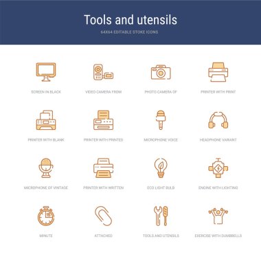 Dambıllı egzersiz gibi 16 vektör vuruşu simgesi, t