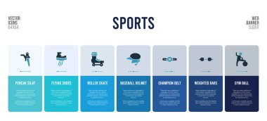 Spor kavramı öğeleri içeren web pankartı tasarımı.