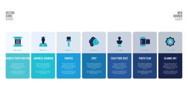 Sanat konsepti öğeleri içeren web pankartı tasarımı.