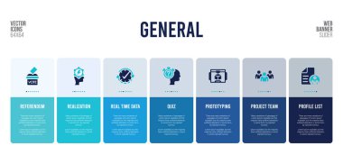 Genel konsept elementli web pankartı tasarımı.