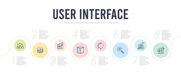 Plantilla de diseño infográfico de concepto de interfaz de usuario. Incluido inc — Vector de stock