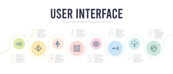 Benutzeroberfläche Konzept Infografik-Design-Vorlage. inkludiert — Stockvektor