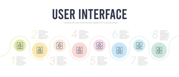 Interface utilisateur concept infographie modèle de conception. inclus 21 — Image vectorielle