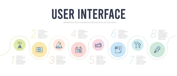 Plantilla de diseño infográfico de concepto de interfaz de usuario. incluido del — Vector de stock
