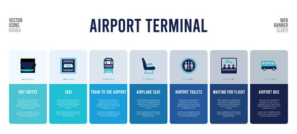 дизайн веб-баннера с элементами концепции терминала аэропорта
.