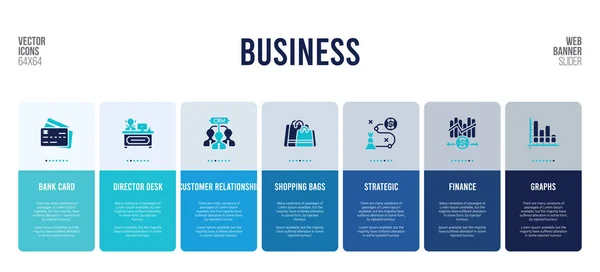 Design de banner web com elementos de conceito de negócios . —  Vetores de Stock
