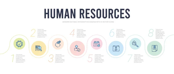 Human resources concept infographic design template. Opgenomen opnieuw — Stockvector