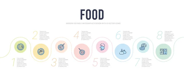 Koncepcja żywności infografika szablon projektu. w tym restauracja mnie — Wektor stockowy