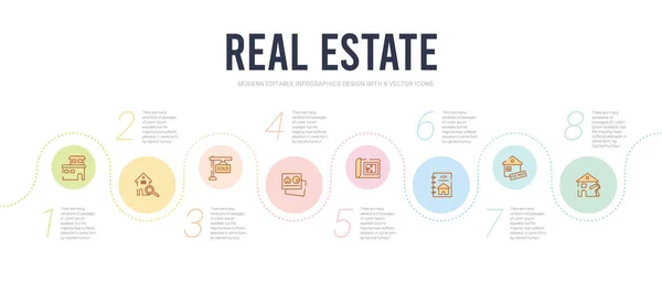 Real estate concept infographic design template. included paint — Stock Vector