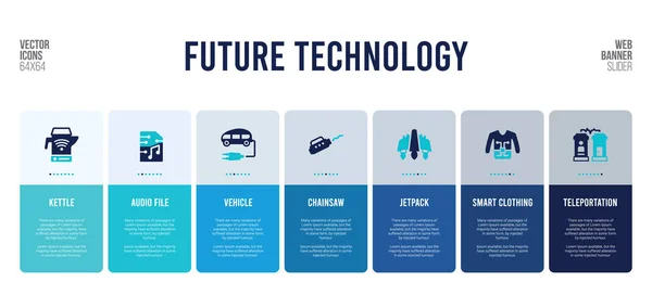 Conception de bannière web avec des éléments de concept technologique futurs . — Image vectorielle