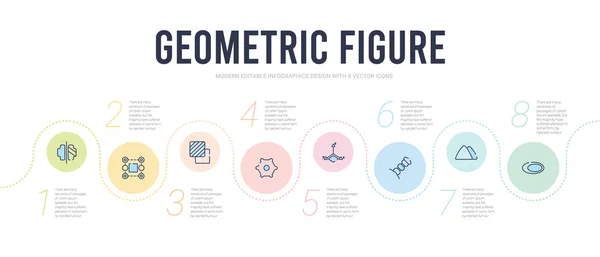 Geométrica figura conceito infográfico modelo de design. incluído o —  Vetores de Stock