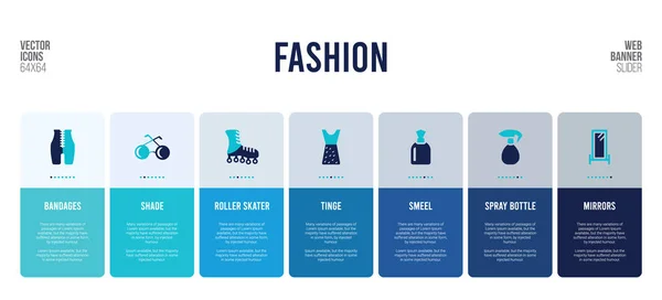 Web banner design con elementi di concetto di moda . — Vettoriale Stock