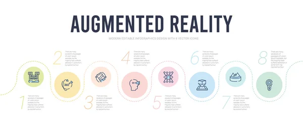 Modèle de conception infographique de concept de réalité augmentée. inclus Graphismes Vectoriels