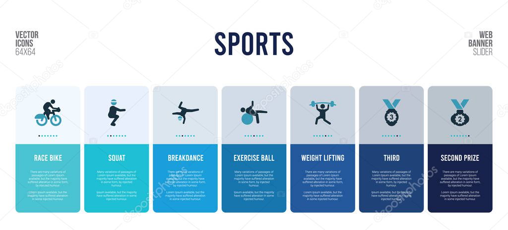 web banner design with sports concept elements.